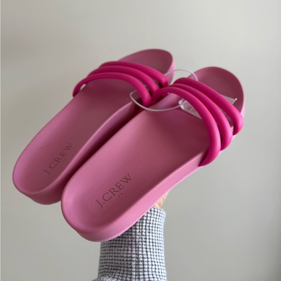 J.Crew Strappy Slide Sandals - Hot Pink - Size 8 - NWT - Picture 6 of 12
